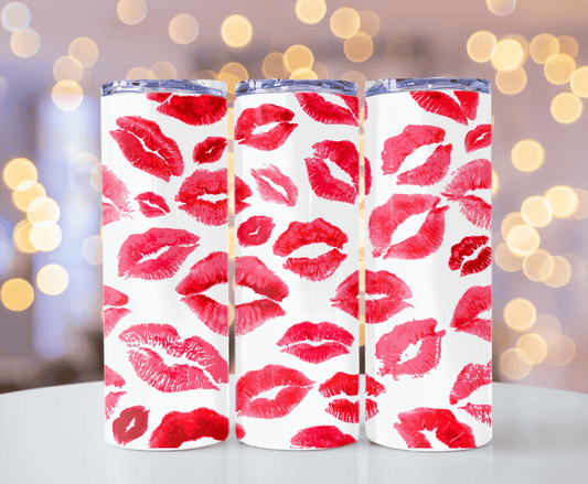 Valentine kisses 20 oz tumbler