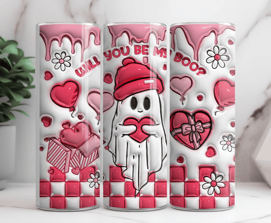 Valentine ghost 20 oz tumbler