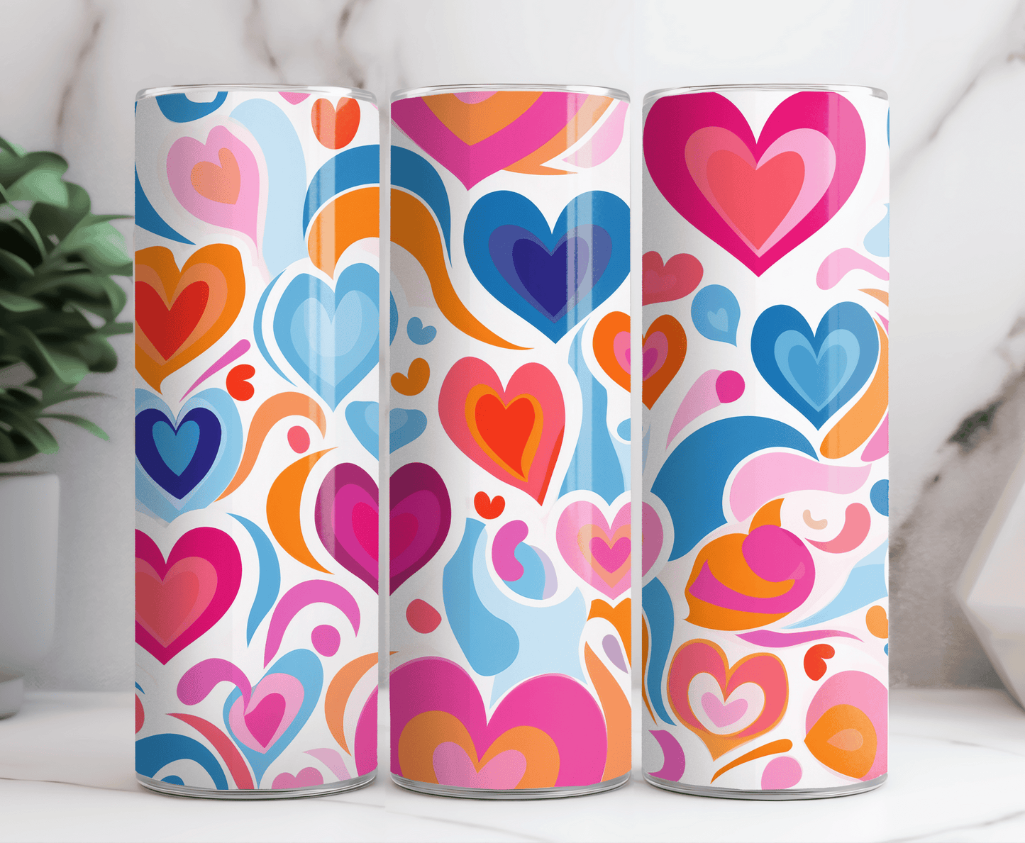 Big hearts valentine 20 oz tumbler