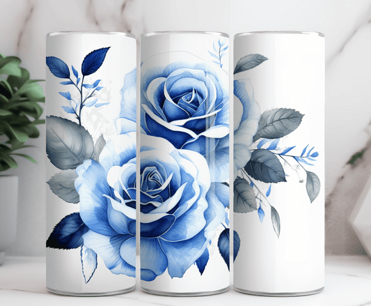 Blue rose valentine 20 oz tumbler