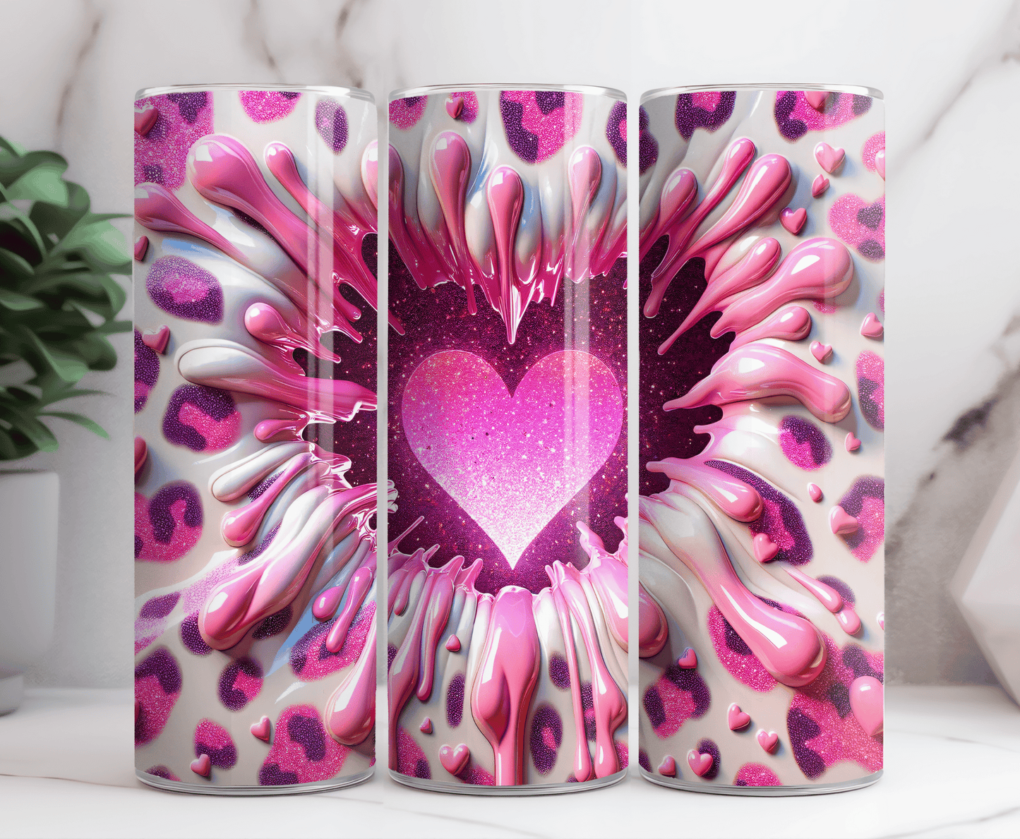 Heart burst valentine 20 oz tumbler