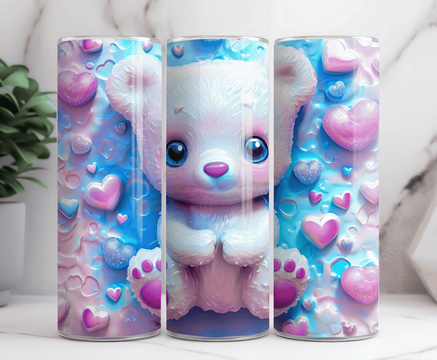 I love you beary much valentine 20 oz tumbler