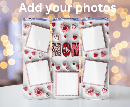 Valentine mom custom photo 20 oz tumbler