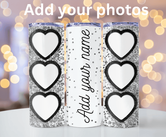 Custom add your name and your photos 20 oz tumbler