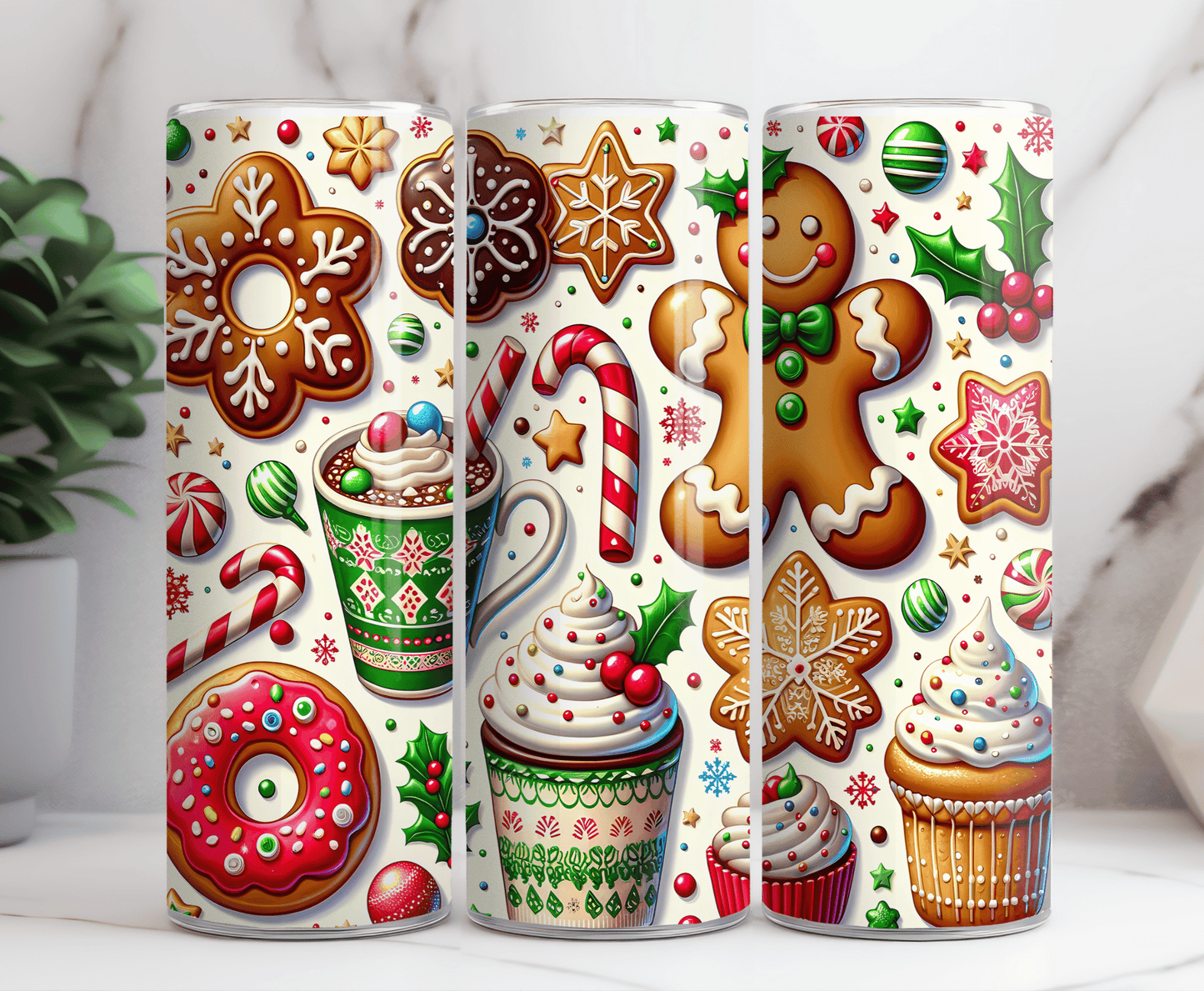 Gingerbread treats christmas tumbler