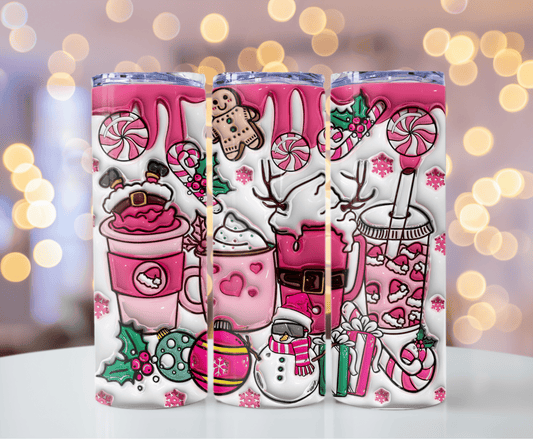 Pink christmas coffee