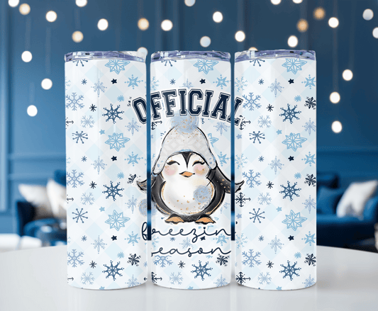 Snow penguin tumbler